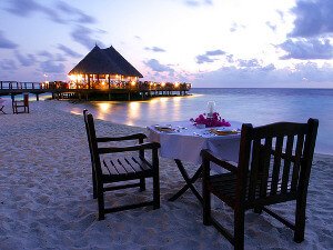 Hochzeitsreisen Strand Dinner